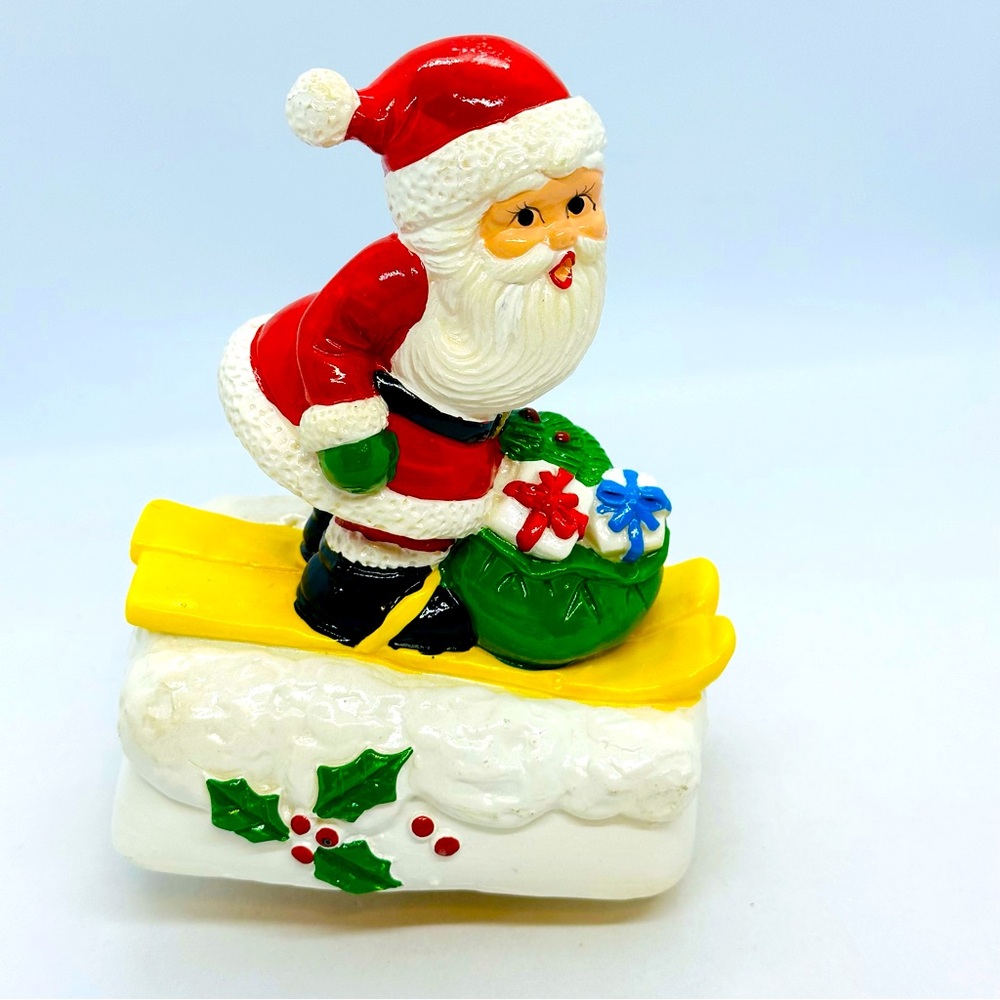 VTG Christmas Collection Santa Musical Figurine Taiwan Zayre Original Packaging